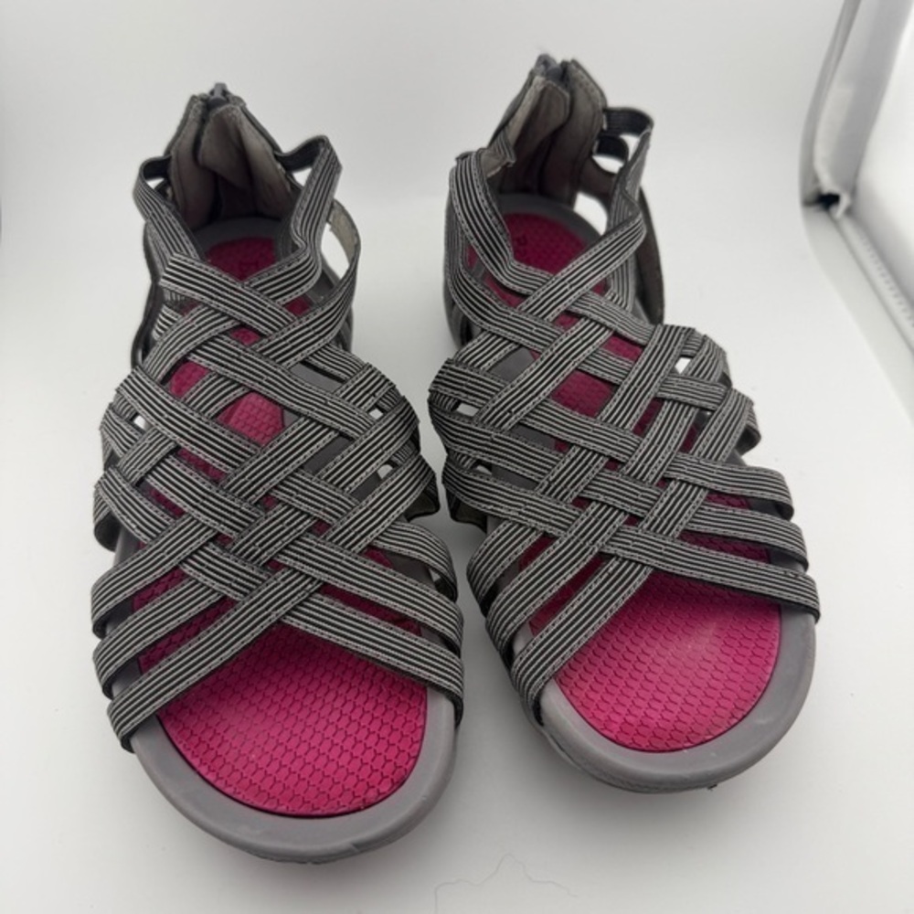 Baretraps Seela Elastic Strappy Zipper Back Sandals